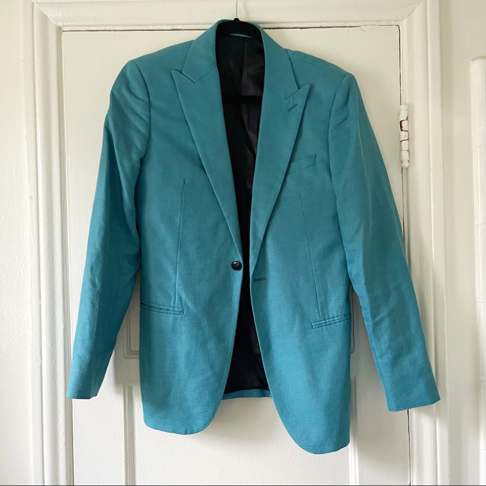 Reiss slim fit Blazer in Teal size 36